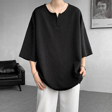 Load image into Gallery viewer, Embossed V-neck Casual T-shirt