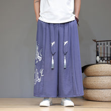 Load image into Gallery viewer, Dragon Pattern Straight Wide-leg Pants
