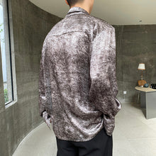 Load image into Gallery viewer, Satin Button-down Long-sleeved Casual Shirt
