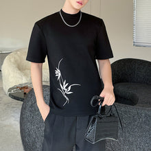 Load image into Gallery viewer, Half Turtleneck Slim Fit Embroidered Casual T-shirt