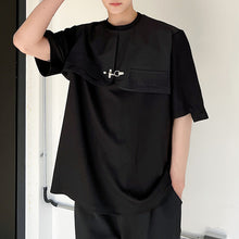 Load image into Gallery viewer, Round Neck Fake Two Piece Casual T-shirt