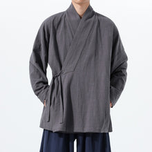 Load image into Gallery viewer, Loose Cotton Layered Cross Front Side Tie Shirt