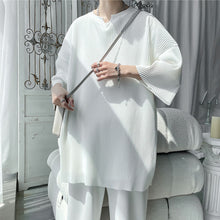 Load image into Gallery viewer, Pleated V-neck T-shirt