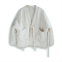 Load image into Gallery viewer, Double-sided Mulberry Silk Cotton Lace-up New Chinese-style Cotton Coat