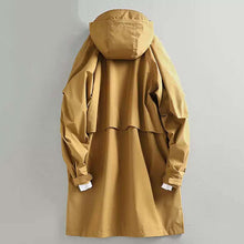 Load image into Gallery viewer, Retro Mid-length Hooded Casual Windbreaker Jacket
