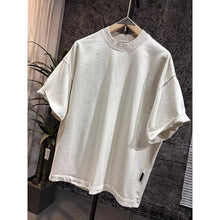 Load image into Gallery viewer, 420g Cotton Drop-Shoulder Frayed Edge T-shirt