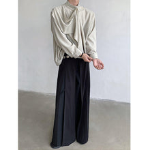 Load image into Gallery viewer, Vintage Ribbon Scarf French Collar Shirt