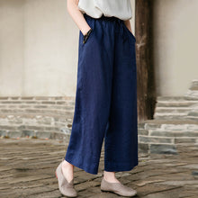 Load image into Gallery viewer, Drawstring Linen Thin Wide-Leg Pants