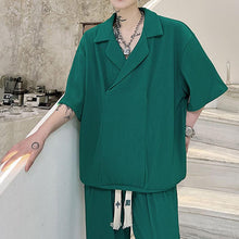 Load image into Gallery viewer, Lapel Short Sleeve T-Shirt Set