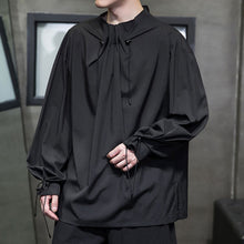 Load image into Gallery viewer, Drawstring Half Turtleneck Long Sleeve T-shirt