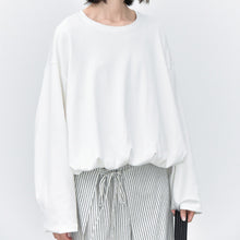 Load image into Gallery viewer, Women’s Japanese Lantern Hem Elastic Waistband Shirt