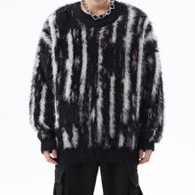 Load image into Gallery viewer, Contrast Color Vertical Stripe Crew Neck Sweater