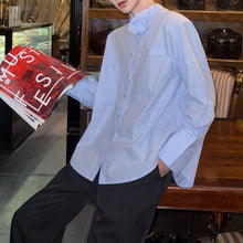 Load image into Gallery viewer, French Stand Collar Rose Shoulder Pad Shirt