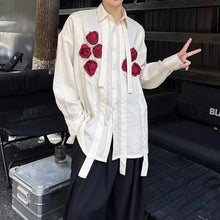 Load image into Gallery viewer, Rose Handmade Floral Long Sleeve Shirt