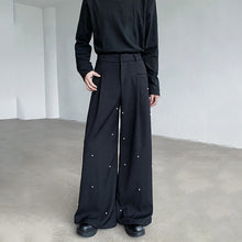 Load image into Gallery viewer, Pearl Rivets Wide-Leg Straight Pants