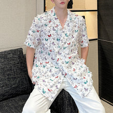 Load image into Gallery viewer, Butterfly Print Fringe Casual T-shirt