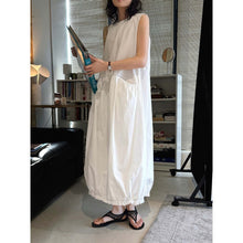 Load image into Gallery viewer, Women's Japanese Loose Crew Neck Sleeveless Balloon Dress