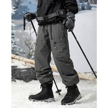 Load image into Gallery viewer, Winter White Duck Down Softshell Waterproof Warm Ski Pants