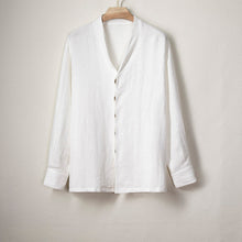 Load image into Gallery viewer, Cotton and Linen Button Casual Shirt