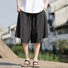 Load image into Gallery viewer, Ice Silk Loose Fake Two-piece Wide-leg Shorts