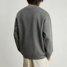 Load image into Gallery viewer, Line Embroidered Crew Neck Sweater