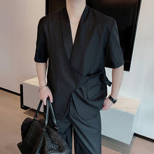 Load image into Gallery viewer, Fake Two-piece Collarless Silhouette Suit