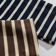 Load image into Gallery viewer, Japanese Waffle Knit Striped Loose Long Sleeve T-shirt