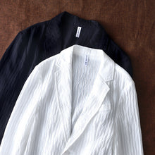 Load image into Gallery viewer, Loose Fit Solid Striped Suit Coat