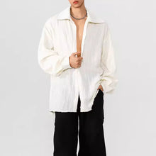 Load image into Gallery viewer, Lapel Drape Casual Shirt