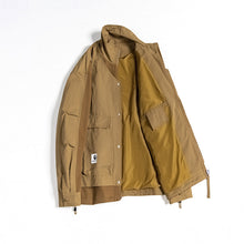 Load image into Gallery viewer, Stand Collar Fake Two Piece Loose Jacket