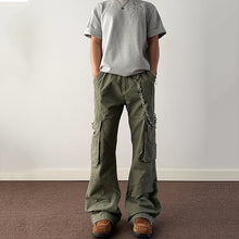 Load image into Gallery viewer, American Vintage Flared Multi-pocket Overalls