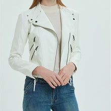Load image into Gallery viewer, PU Leather Short Slim Jacket