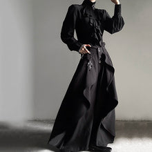 Load image into Gallery viewer, Retro Irregular Drape Wide-leg Trousers