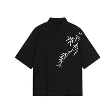 Load image into Gallery viewer, Bamboo Embroidery Stand Collar Button Shirt