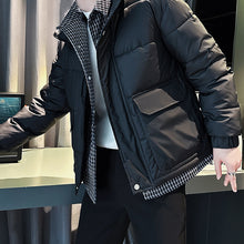 Load image into Gallery viewer, Fake Two Piece Stand Collar Cotton Coat
