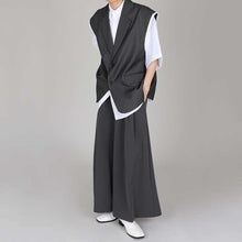Load image into Gallery viewer, Casual Thin Sleeveless Suit Jacket Draped Loose Pants Two-piece Set