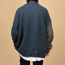 Load image into Gallery viewer, Irregular Stitching Contrast Patchwork Pullover Sweater