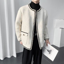 Load image into Gallery viewer, Padded Shoulder Loose Cardigan Jacket