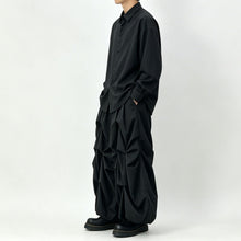 Load image into Gallery viewer, Japanese High-waist Loose Pleated Wide-leg Cropped Skirt-pants