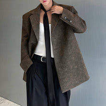 Load image into Gallery viewer, Loose Fit Leather Waist Belted Blazer