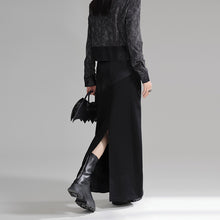 Load image into Gallery viewer, Spliced PU Leather A-line Slim Hip-hugging Skirt