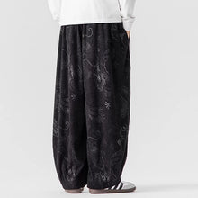 Load image into Gallery viewer, Corduroy Printed Casual Wide-Leg Pants