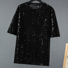 Load image into Gallery viewer, Gold Sequin Nightclub Stage T-shirt
