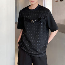 Load image into Gallery viewer, Graphic Round Neck Buttoned T-shirt