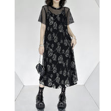 Load image into Gallery viewer, Mesh Loose Round Neck Straight Dress