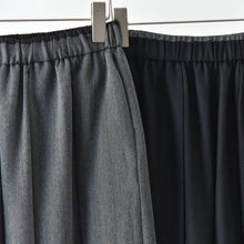 Load image into Gallery viewer, Women's Shadow Pinstripe Pleated Elastic-waist Fluid Draped Loose Wide-leg Pants