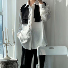 Load image into Gallery viewer, Fake Two-piece Long-sleeved Shirt