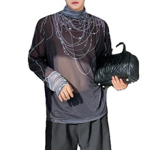 Load image into Gallery viewer, Loose Bead Print Slim Fit Long Sleeve Shirt