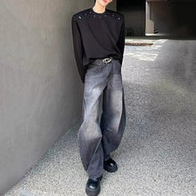 Load image into Gallery viewer, Metallic Embellished Padded Shoulder Pullover T-shirt