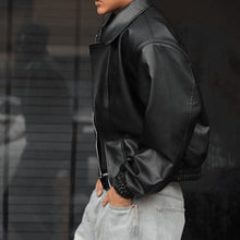 Load image into Gallery viewer, Vintage Padded Leather Short Jacket